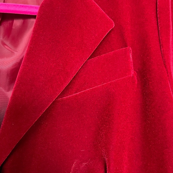 David Loren Red Velvet Blazer – Size 8 - Picture 5 of 7